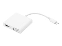 Lenovo USB-C 3-in-1 Hub - videokort - HDMI / VGA / USB 01FJ358