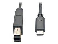 Eaton Tripp Lite Series USB-C to USB-B Cable (M/M) - USB 3.2, Gen 2 (10 Gbps), Thunderbolt 3 Compatible, 3 ft. (0.91 m) - USB typ C-kabel - USB Type B till 24 pin USB-C - 91 cm U422-003-G2