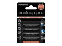 Panasonic eneloop pro BK-4HCCE/4BE batteri - 4 x AAA - NiMH BK-4HCCE/4BE