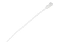 StarTech.com 10cm-kabelband med monteringshål - 2mm brett, 2 tum 24mm buntdiameter, 8kg draghållfasthet, Nylon 66 självlåsande band med skruvhål, UL-lista, 100-pack - kabelsamlare - TAA-kompatibel CBMZTS10N4