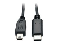 Eaton Tripp Lite Series USB 5-Pin Mini-B to USB-C Cable - USB 2.0, (M/M), 6 ft. (1.83 m) - USB typ C-kabel - 24 pin USB-C till mini-USB typ B - 1.83 m U040-006-MINI