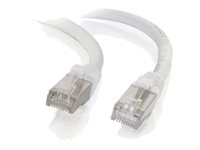 C2G Cat6a Booted Shielded (STP) Network Patch Cable - patch-kabel - 30 cm - vit 89933