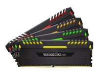 CORSAIR Vengeance RGB - DDR4 - sats - 64 GB: 4 x 16 GB - DIMM 288-pin - 3000 MHz / PC4-24000 - ej buffrad CMR64GX4M4C3000C16