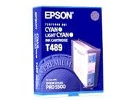 Epson T489 - cyan, ljus cyan - original - bläckpatron C13T489011