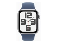 Apple Watch SE (GPS) 2a generation - silveraluminium - smart klocka med sportband - denim - 32 GB MXEQ3QN/A