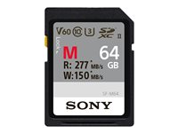 Sony SF-M Series SF-M64 - flash-minneskort - 64 GB - SDXC UHS-II SFM64T