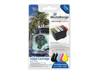 MediaRange Combo Pack - 4-pack - svart, gul, cyan, magenta - kompatibel - bläckpatron (alternativ för: Epson T1291, Epson T1292, Epson T1293, Epson T1294) MRET129