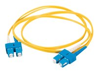 C2G SC-SC 9/125 OS1 Duplex Singlemode PVC Fiber Optic Cable (LSZH) - patch-kabel - 1 m - gul 85568