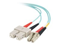 C2G LC-SC 10Gb 50/125 OM3 Duplex Multimode PVC Fiber Optic Cable (LSZH) - nätverkskabel - 7 m - havsblå 85535