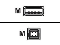 Intermec - USB-kabel - USB till USB typ B - 2 m 321-576-004