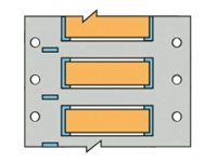 Brady PermaSleeve Wire Marking B-342 - bestrålade etiketter - matt - 100 stk - 50.8 x 61.8 mm 3PS-1500-2-OR-S