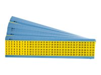 Brady Consecutive Numbers on Coloured Background Wire Marker Card Legend 1-33 - lednings/kabelmärkare (förtryckt) WM-1-33-YL-PK