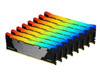 Kingston FURY Renegade RGB - DDR4 - sats - 256 GB: 8 x 32 GB - DIMM 288-pin - 3200 MHz / PC4-25600 - ej buffrad KF432C16RB2AK8/256