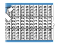 Brady Solid Numbers Miniature Wire Marker Card Legend 25 - lednings/kabelmärkare (förtryckt) TMM-25-PK