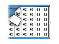 Brady Solid Numbers Wire Marker Card Legend 62 - lednings/kabelmärkare (förtryckt) WM-62-PK