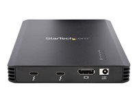 StarTech.com 4 Bay Thunderbolt 3 NVMe Enclosure, For M.2 NVMe Solid State Drives, 1x DisplayPort Video & 2x TB3 Downstream Ports, Up to 40Gbps, 72W Power Supply - 4 Bay M.2 SSD External Hard Drive Enclosure (M2E4BTB3) - förvaringslåda - M.2 NVMe Card / PCIe (NVMe) - Thunderbolt 3 M2E4BTB3