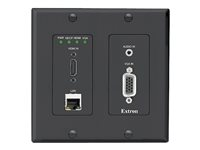 Extron XTP T UWP 202 HDMI, VGA Transmitter - Decorator-Style Wallplate - video/ljud/infraröd/seriell/nätverksförlängare 60-1216-12