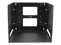 StarTech.com Väggmonterbart serverrack med inbyggd hylla - solitt stål - 8U - stativ (väggmontering) - 8U WALLSHELF8U