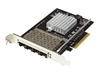 StarTech.com SFP+-servernätverkskort med fyra portar - PCI Express - Intel XL710-chip - nätverksadapter - PCIe x8 - 10 Gigabit SFP+ x 4 PEX10GSFP4I