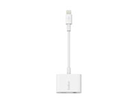 Belkin 3.5 mm Audio + Charge RockStar - Lightning- till hörlursjack/laddningsadapter - Lightning / ljud F8J212BTWHT