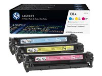 HP 131A - 3-pack - gul, cyan, magenta - original - LaserJet - tonerkassett (U0SL1AM) U0SL1AM