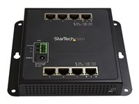 StarTech.com Industrial 8 Port Gigabit Ethernet Switch - Hardened Compact Layer/L2 Managed Network LAN/RJ45 Switch Mountable -40C to +75C (IES81GW) - switch - 8 portar - Administrerad IES81GW