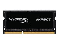 HyperX Impact Black Series - DDR3L - modul - 8 GB - SO DIMM 204-pin - 1600 MHz / PC3L-12800 - ej buffrad HX316LS9IB/8