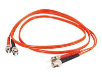 C2G ST-ST 62.5/125 OM1 Duplex Multimode PVC Fiber Optic Cable (LSZH) - patch-kabel - 15 m - orange 85450