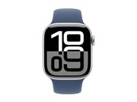 Apple Watch Series 10 (GPS + Cellular) - silveraluminium - smart klocka med sportband - denim - 64 GB MWX33QN/A