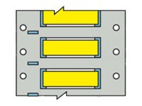 Brady PermaSleeve Wire Marker Sleeves B-342 - fodral - matt - 1 rulle (rullar) - Roll (1.12 cm x 2.44 m) XPS-250-CONT-YL-BK