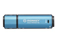 Kingston IronKey Vault Privacy 50 Series - USB flash-enhet - 8 GB - TAA-kompatibel IKVP50/8GB