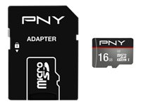 PNY Turbo - flash-minneskort - 16 GB - microSDHC UHS-I SDU16GTUR-1-EF