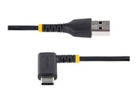 StarTech.com 6in (15cm) USB A to C Charging Cable Right Angle, Heavy Duty Fast Charge USB-C Cable, USB 2.0 A to Type-C, Durable and Rugged Aramid Fiber, 3A, S20/iPad/Pixel - High Quality Short USB Charging Cord (R2ACR-15C-USB-CABLE) - USB typ C-kabel - USB till 24 pin USB-C - 15 cm R2ACR-15C-USB-CABLE