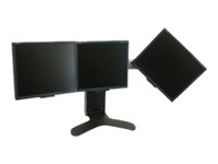 Ergotron LX Widescreen Dual Display Lift Stand ställ - för tre mindre skärmar eller två större skärmar - svart 33-296-195