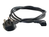 C2G 10m 18 AWG UK 90° Power Cord (IEC320C13R to BS 1363) - strömkabel - power IEC 60320 C13 till BS 1363 - 10 m C2G82037