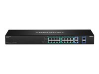 TRENDnet TPE TG182F - switch - 18 portar - rackmonterbar - TAA-kompatibel TPE-TG182F