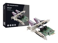 Conceptronic SPC01G - parallellt/seriellt kort - PCIe - RS-232 x 2 + parallell x 1 SPC01G