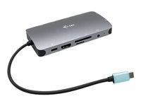 i-Tec USB-C Metal Nano Dock HDMI/VGA with LAN + Power Delivery 100 W - dockningsstation - USB-C / Thunderbolt 3 - VGA, HDMI - 1GbE C31NANODOCKVGAPD