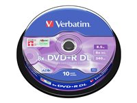 Verbatim - DVD+R DL x 10 - 8.5 GB - lagringsmedier 43666