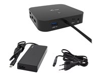 i-Tec - dockningsstation - USB-C / Thunderbolt 3 - DP, HDMI - 1GbE C31HDMIDPDOCKPD65