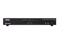 ATEN CS1844 4-Port USB 3.0 4K HDMI Dual Display KVMP Switch - omkopplare för tangentbord/video/mus/ljud/USB - 4 portar CS1844-AT-G