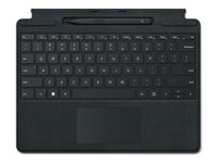 Microsoft Surface Pro Signature Keyboard - tangentbord - med accelerometer, pekdyna, Förvarings- och laddningsfack för Surface Slim Pen 2 - svart - med Slim Pen 2 Inmatningsenhet 8X8-00148