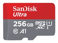 SanDisk Ultra - flash-minneskort - 256 GB - mikroSDXC UHS-I SDSQUAC-256G-GN6MA