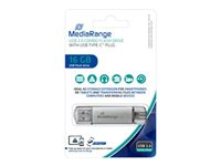 MediaRange combo - USB flash-enhet - 16 GB MR935