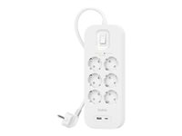 Belkin Connect - överspänningsskydd - med USB-C- och USB-A-portar SRB002VF2M