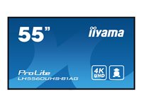 iiyama ProLite LH5560UHS-B1AG 55" Klass (54.6" visbar) LED-bakgrundsbelyst LCD-skärm - 4K - för digital skyltning LH5560UHS-B1AG