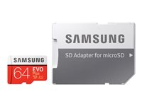 Samsung EVO Plus MB-MC64HA - flash-minneskort - 64 GB - mikroSDXC UHS-I MB-MC64HA/EU