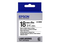 Epson LabelWorks LK-5WBW - etiketttejp - 1 kassett(er) - Rulle (1,8 cm x 9 m) C53S655012