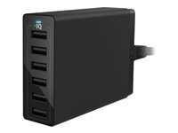 Anker PowerPort strömadapter - 6 x USB - 60 Watt A2123L12