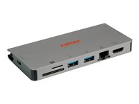 Roline - dockningsstation - USB-C 3.2 - VGA, HDMI - 1GbE 12.02.1022